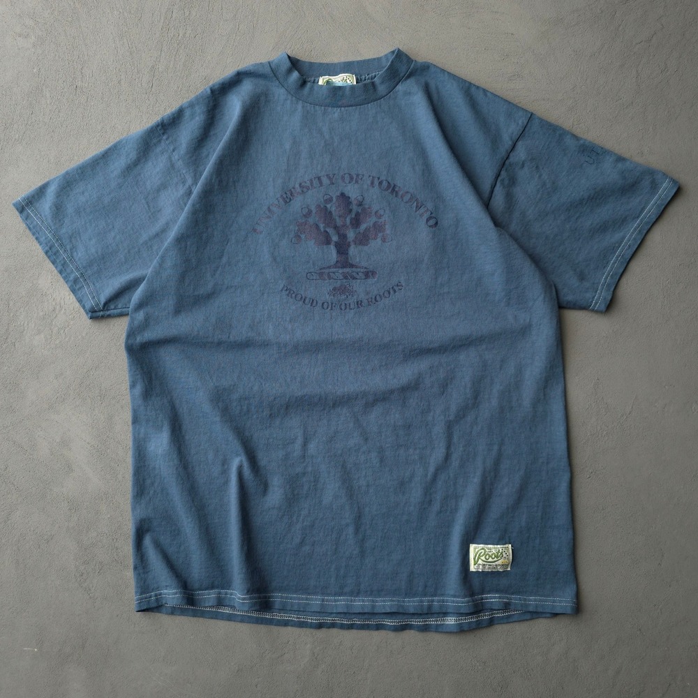 Vintage 90s University of Toronto T-shirt XL Blue Roots Proud of Our Roots